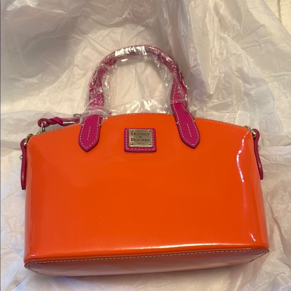 Dooney & Bourke Orange and Pink Satchel Bag